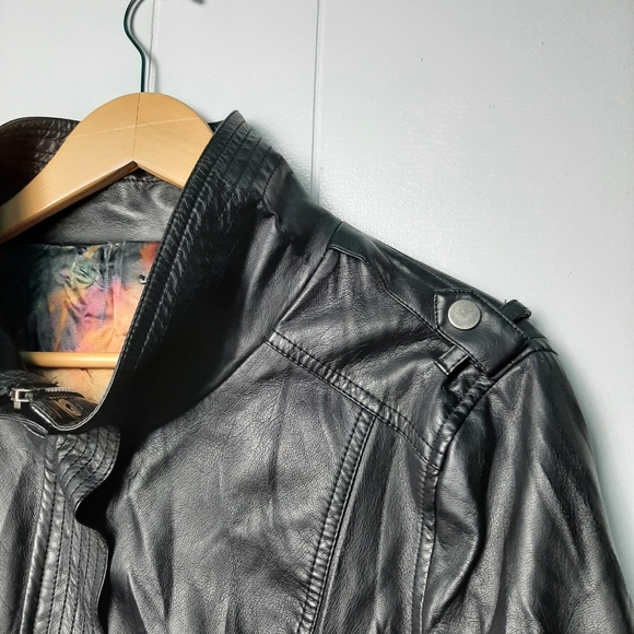 KISMET FAUX LEATHER Bikers Jacket Woman's - Picture 6 of 12